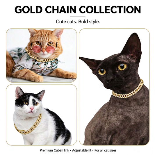 Bling Rhinestone Metal Pet Chain